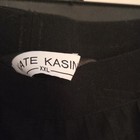 Kate Kasin Women   s Black Solid Pleated Long Skirt Regular Size 2xl