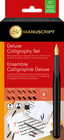 Manuscript Deluxe Calligraphy Fountain Pen 6 Italic Nibs Ink Cartridges Gift Set
