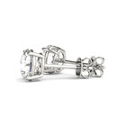 1 Ct Tdw Diamond Studs 14k White Gold Lab Grown Screw Back Earrings