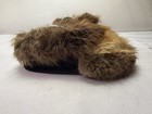 Native Made Moose Hide Slippers  Beaver Fur Mens Extra Warm Size 9