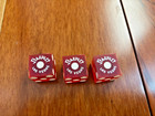 Stardust Casino Set 3 Las Vegas  2903  2918  2919 Red Craps Dice Free Shipping