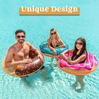 Joyin Donut Pool Float With Glitters 32 5     3 Pack   Funny Tube 32 5   Mint