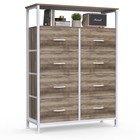 Fabric-upholstered Bedroom Dresser With 8 Drawers