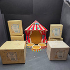 Cherished Teddies Circus Set Display Tent   6 Figurines Lion Elephant Seal Clown
