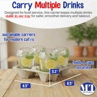 Mt Products Biodegradable Pulp Fiber Drink Carriers For 4 Cups  - Pack Of 25
