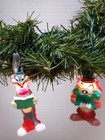 Vtg 1990 s Looney Tunes Christmas Lights Wreath Taz Bugs Bunny Tweety Sylvester