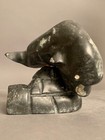 Inuit Art Eskimo Carving  Joseph Quqqiaq  Whale On Igloo   66740  1991