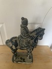 Antique Asian Warrior Horse Figure Army Soldier 