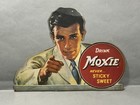 Vintage Drink Moxie Soda Never Sticky Sweet Advertising Cut-out Sign
