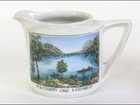 Victorian Era Souvenir Porcelain Creamer Willoughby Lake  Vermont