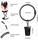 36 Pack Metal Openable Curtain Rings With Clips  1 22 Inch Interior Diameter    