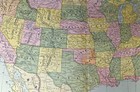 1895 Antique Color Map Of The United States 17    X 29 