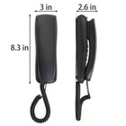 Black Corded Telephone Landline Phone For Home Office Desk Wall Mountable New