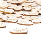 100 Pcs Engraved Wood Heart Confetti Love Wedding Table Scatter Decor