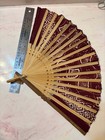 Vintage Bamboo Batik Folding Fan