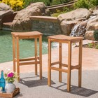 Christopher Knight Home Caribbean Outdoor 30 Acacia Wood Barstools 2-pcs Set