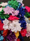 100 Small Satin Ribbon Flowers Craft Sewing 1  Flowers Embellishments Hair Bows 