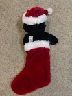 Vtg Dan Dee Singing Musical Plush Penguin Christmas Stocking  Winter Wonderland