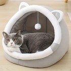Memory Foam Cat Cave Bed Cozy Tunnel House Warm Pet Bed For Cats   Kittens