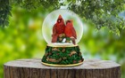 120mm Festive Cardinals Musical Snow Globe By San Francisco Music Box Company