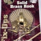 Vintage 2    Solid Brass Single Prong Sea Shell Hook New