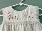 Vintage Baby Togs White Dress Eyelet Lace Pink Floral Embroidery Cottagecore 4t