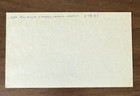 Lou Piniella Autograph Signed 3 X 5 Index Card - Yankees