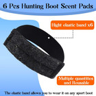 Mofuiry 6 Pack Hunting Boot Scent Pads Felt Deer Urine Boot Pad Doe Estrus Absor