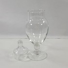 Vintage Footed Clear Glass Apothecary Jar 8 