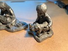 Lot Michael Ricker Pewter X3 - Boy With Dog  Halloween Girl  Girl On Tree