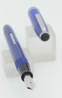 Esterbrook Lj Blue Icicles   Chrome Fountain Pen - 1950 s - 9450 Xfine Nib - Usa