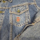 Vintage Edwin Jacket Mens Large Blue Denim Trucker Long Sleeve Button Up Size L