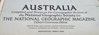 Vintage 1948 National Geographic Insert Map Of Australia