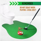 Toilet Golf Game Set - Practice Mini Golf In Restroom Bathroom Funny Gag Gifts