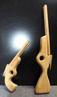 Lot Of 2 Rubber Band Toy Gun Wood Finish Rifle  Launcher