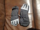 Wonder Nation Ski Gloves Black Gray Waterproof Kids One Size