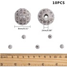 1box 10pcs Rack Brass Cubic Zirconia Round Beads 8mm For Jewelry Making Charms