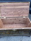 Vintage Oriental Chinese Asian Carved Wooden Chest    34 75x16 75x18