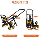 Stair Climbing Cart  330 Lb With Adjustable Handle  Portable Folding Dolly Cart 