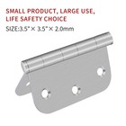 6 Pack Stainless Steel Hinges  Rounded Door Hinges 3 5 X 3 5 Inch  Heavy Duty   