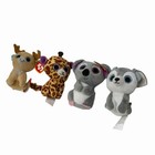 Ty Beanie Boos Reindeer Glitzy Giraffe Twigs Koala Mel Wolf Timber - Lot Of  4 
