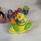 Vintage Lot Of Playskool Weeble Wobbles Hasbro Figures Lot Of 8 Bike   Carriage