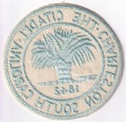 The Citadel Large 4 Inch Blue On White Patch Military Academy 1950s-1960s