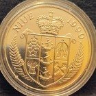 1990 Niue 5 Dollars Unc Admiral Halsey Commemorative Coin
