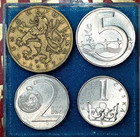 Lot 4 Czech Republic Coins - 1997 20  1993 5  1994 2  1993 1 Korun Koruny Koruna
