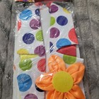 Clown Suspenders Rainbow Polka Dot Flower For Adult Halloween Costume Dress Up