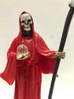 Statue Holy Death Grim Reaper Skull Skeleton Red Santa Muerte 9  Roja 2022rd-9
