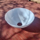 Vintage White Milk Glass Waffle Pattern Floor Lamp Light Shade Diffuser 10   