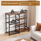 7-tier Cd Dvd Storage Rack Tower  Rustic Brown Media Shelf Organizer  Space-savi