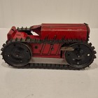 Antique Marx Toy Metal Red Climbing Tractor Usa  Key Wind  Works  Missing Man